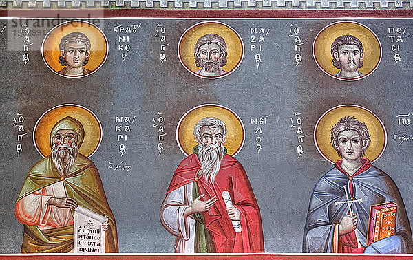 Fresko  Pfarrei St. Johns Forerunners; Athen  Griechenland