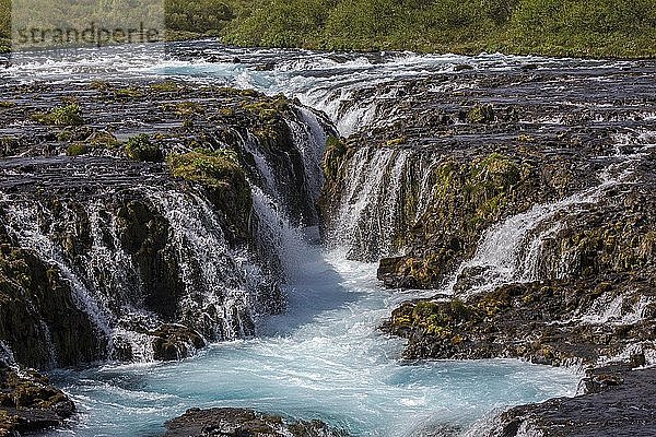 Wasserfall Bruarfoss  Fluss Bruara  Südisland  Island  Europa