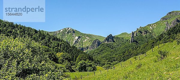 Naturpark Chaudefour-Tal  Sancy-Gebirge  Naturpark der Vulkane der Auvergne  Puy de Dome  Auvergne  Frankreich  Europa