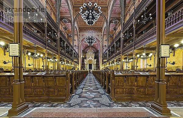 Jüdische Synagoge  Innenraum  Budapest  Ungarn  Europa