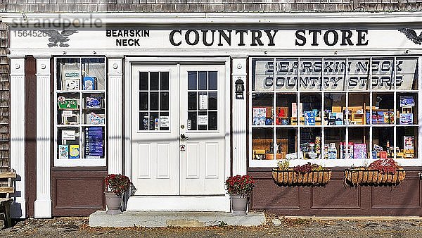 Kleines Geschäft  Schaufenster  Bearskin Neck  Rockport  Massachusetts  USA  Nordamerika