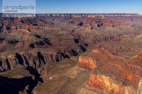 Blick auf die Canyonlandschaft  South Rim  Grand Canyon National Park  Arizona  USA  Nordamerika