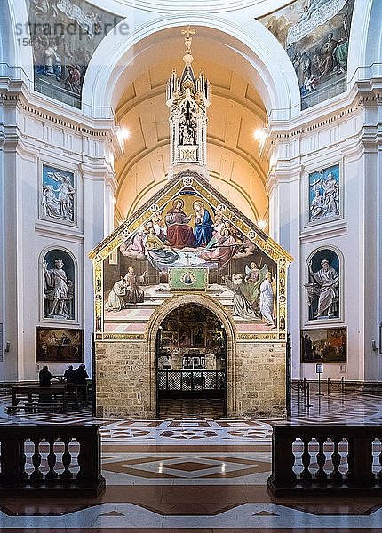 Portiunkula oder Portiunkula-Kapelle in der Basilika Santa Maria degli Angeli  Assisi  Provinz Perugia  Umbrien  Italien  Europa