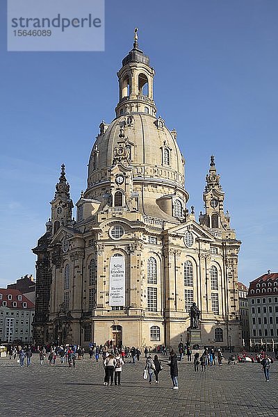 Frauenkirche in Dresden  Sachsen  Europa