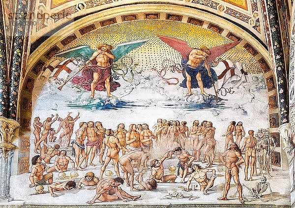 Auferstehung des Fleisches  Jüngstes Gericht  Freskenzyklus von Luca Signorelli  1499-1502  Capella Nuova oder Cappella di San Brizio  Dom Santa Maria Assunta  Orvieto  Umbrien  Italien  Europa