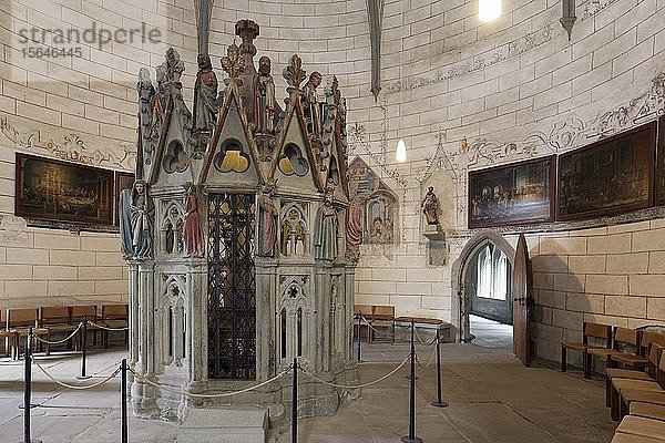 Heilig-Grab-Kapelle mit gotischen Figuren  Mauritius-Rotunde  Konstanzer Münster  Konstanz  Baden-Württemberg  Deutschland  Europa