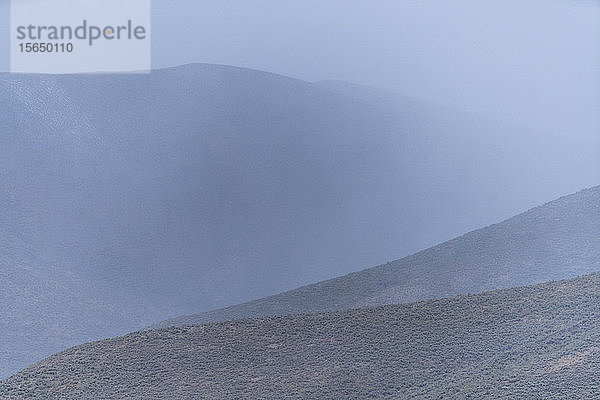 Berg im Nebel in Picabo  Idaho  USA