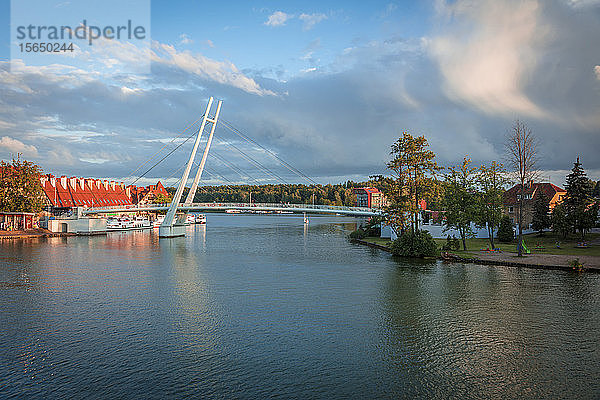 Fußgängerbrücke in Mikolajki  Ermland-Masuren  Polen