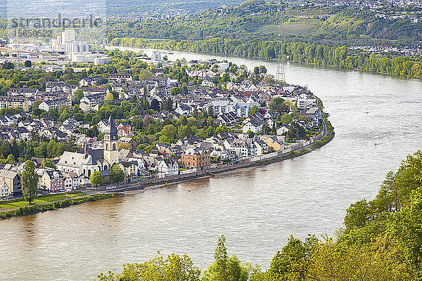 Gebäude am Rheinufer in Koblenz  Deutschland