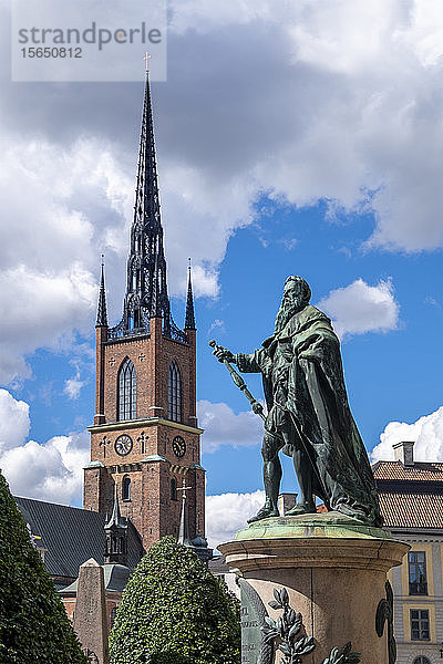 Die Riddarholm-Kirche  die Grabkirche der schwedischen Monarchen  Stockholm  Schweden  Skandinavien