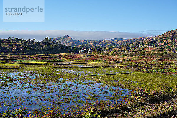 Landschaft an der RN34 in der Nähe von Antsirabe  Zentralmadagaskar