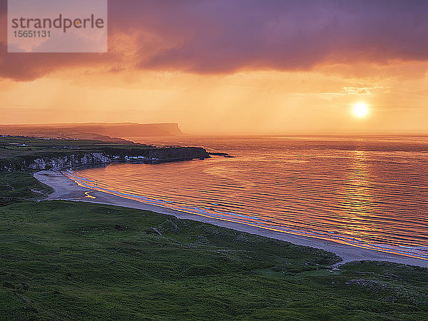 Whitepark Bay  Grafschaft Antrim  Ulster  Nordirland  Vereinigtes Königreich