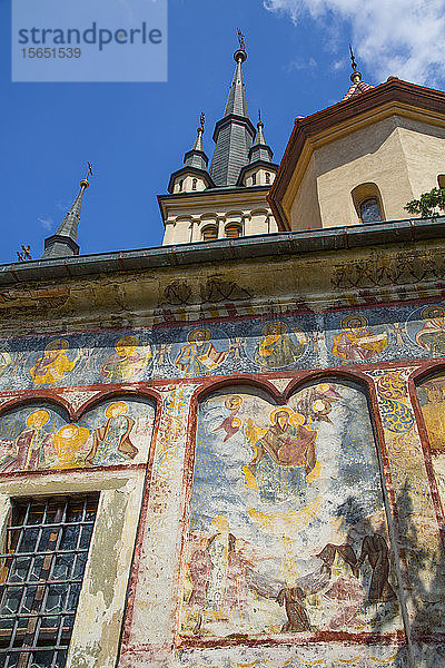 Außenfresken  Orthodoxe Kirche St. Nikolaus  gegründet 1292  Kronstadt  Region Siebenbürgen  Rumänien