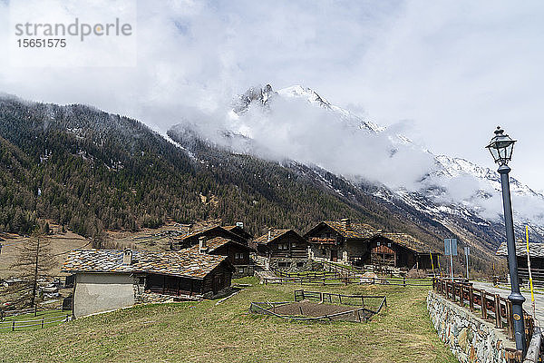 Das Dorf Tignet im Gran-Paradiso-Nationalpark  Aostatal  Italien
