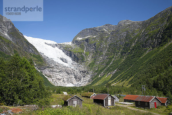 Der Gletscher Jostedalsbreen in Boyabreen  Vestlandet  Norwegen  Skandinavien