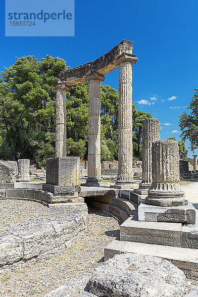 Archäologische Stätte von Olympia  UNESCO-Welterbestätte  eine antike Stätte auf der griechischen Halbinsel Peloponnes  Griechenland