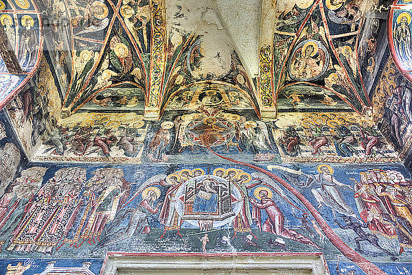 Innenfresken  Moldovita-Kloster  1532  UNESCO-Weltkulturerbe  Vatra Moldovitei  Kreis Suceava  Rumänien