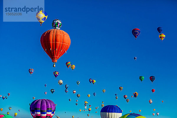 Fiesta Hot Air Balloon Festival  Albuquerque  New Mexico  Vereinigte Staaten von Amerika