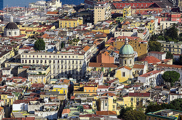 Italien  Kampanien  Neapel  Stadtbild vom Castel Sant'Elmo aus gesehen