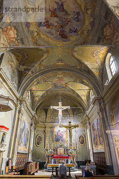 Italien  Aostatal  Gressoney-Saint-Jean  Kirche San Giovanni Battista