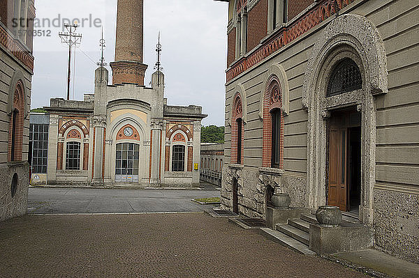 Europa  Italien  Lombardei  Arbeiterdorf Crespi d'Adda  Unesco-Erbe. Baumwollspinnerei