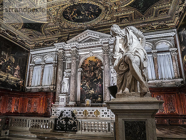Italien  Venetien  Venedig  Scuola Grande di San Rocco  die Werke von Tintoretto in der Schule des heiligen Rochus