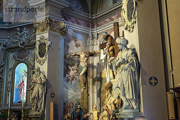 Italien  Piemont  Domodossola  Heiliger Berg Calvario  Kapelle XIV