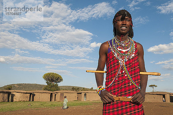 Massai-Mann  Masai Mara National Reserve  Kenia