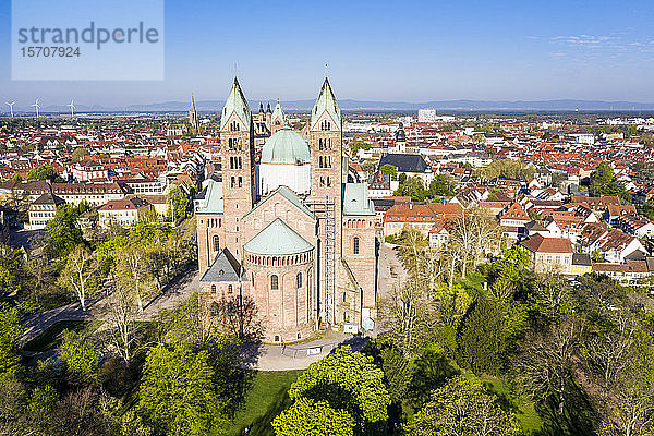 Deutschland  Speyer  Luftbild des Doms zu Speyer