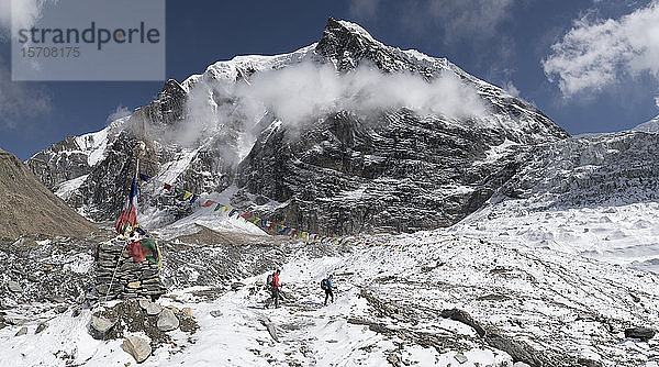 Chonbarden-Gletscher  Tukuche-Gipfel  Dhaulagiri-Rundwanderung  Himalaya  Nepal