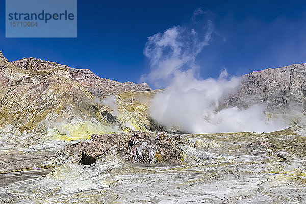 Neuseeland  Nordinsel  Whakatane  Aktive Fumarolen von White Island (Whakaari)