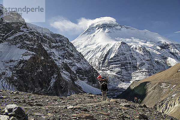 Chonbarden-Gletscher  Dhaulagiri  Dhaulagiri-Rundwanderung  Himalaya  Nepal