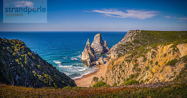Cabo da Roca und Ursa Strand  Sintra Cascais Naturpark  Portugal  Europa