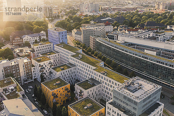 Deutschland  Hamburg  Luftaufnahme der Neustädter Mehrfamilienhäuser