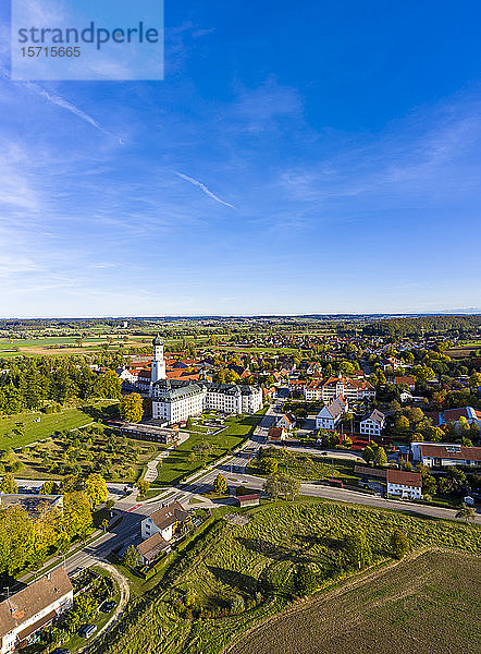 Deutschland  Bayern  Ursberg  Luftaufnahme der Abtei Ursberg der franziskanischen Kongregation St. Josef