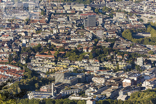 Schweiz  Kanton Zürich  Bezirke Zürich  Wiedikon und Sihlfeld vom Uetliberg aus gesehen