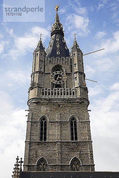 Glockenturm Belfried  14. Jahrhundert  UNESCO-Weltkulturerbe  Gent  Flandern  Belgien  Europa
