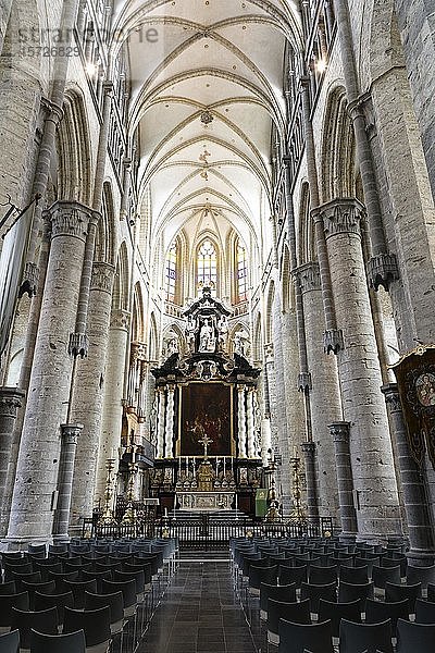 Kirche Sint Niklaaskerk  Innenansicht  Binnenstad  Gent  Flandern  Belgien  Europa