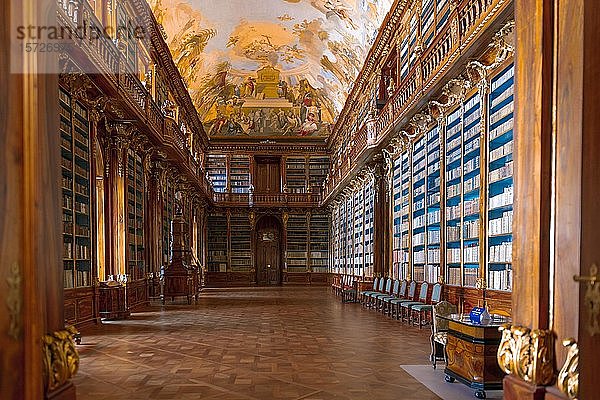 Philosophischer Saal  Strahov-Bibliothek  Strahov-Kloster  Hradschin  Prag  Tschechische Republik  Europa