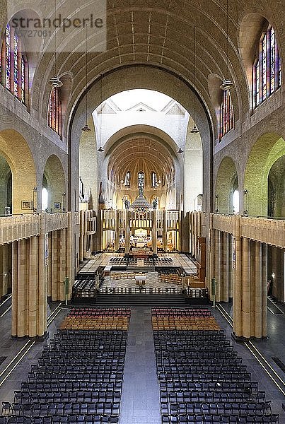 Nationale Basilika des Heiligen Herzens  Innenansicht  Ganshoren  Brüssel  Belgien  Europa