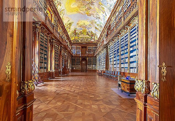 Philosophischer Saal  Strahov-Bibliothek  Strahov-Kloster  Hradschin  Prag  Tschechische Republik  Europa