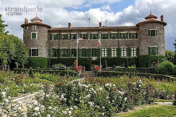 Schloss Chavaniac Lafayette  Heimatdorf des Marquis de Lafayette  Departement Haute-Loire  Auvergne Rhone Alpes  Frankreich  Europa