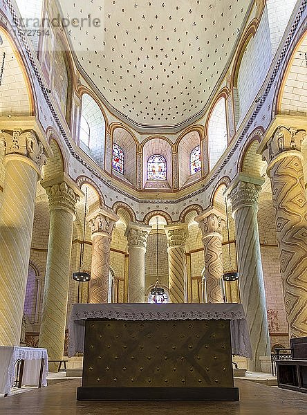 Altarraum  Abteikirche  Saint-Savin  Departement Vienne  Frankreich  Europa