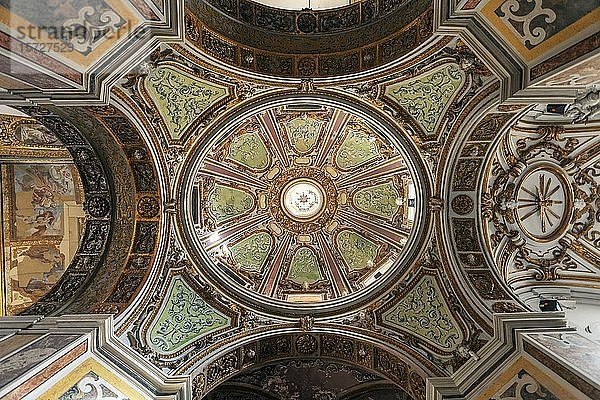 Deckengewölbe  Kirche San Paolo Maggiore  Neapel  Kampanien  Italien  Europa