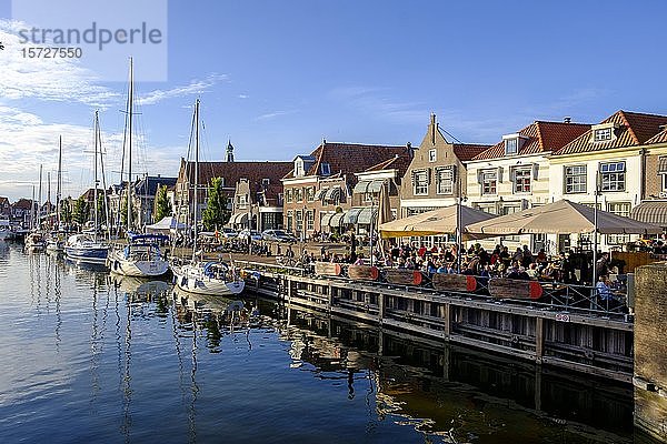 Oude Haven  alter Hafen  Enkhuizen  Westfriesland  Nordholland  Holland  Niederlande