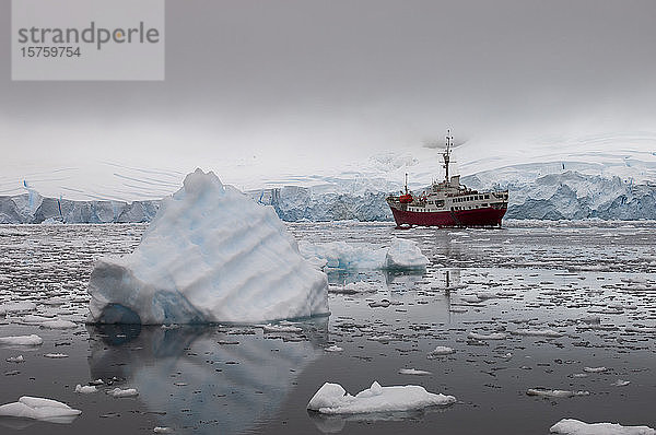 Antarctic Dream ship  Paradise Bay  Antarktis  Antarktische Halbinsel