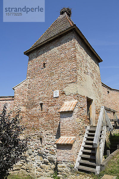 Turm  Wehrkirche Alma Vii  14. Jahrhundert  Alma Vii  Kreis Sibiu  Rumänien