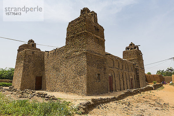 Hausa-Stil Architektur Moschee in Yaama  Niger  Westafrika  Afrika