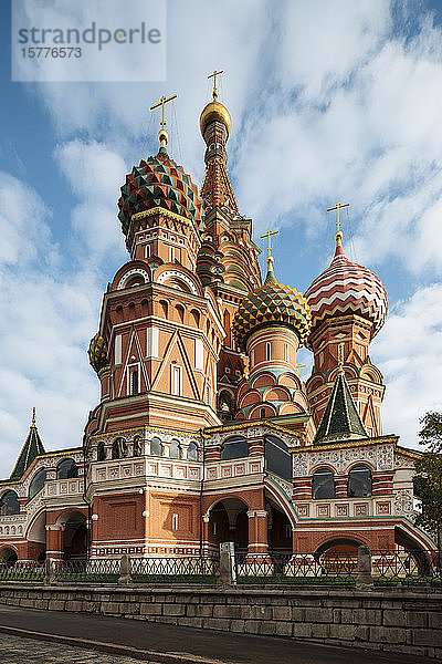 Außenansicht der Basilius-Kathedrale  Roter Platz  UNESCO-Weltkulturerbe  Moskau  Oblast Moskau  Russland  Europa