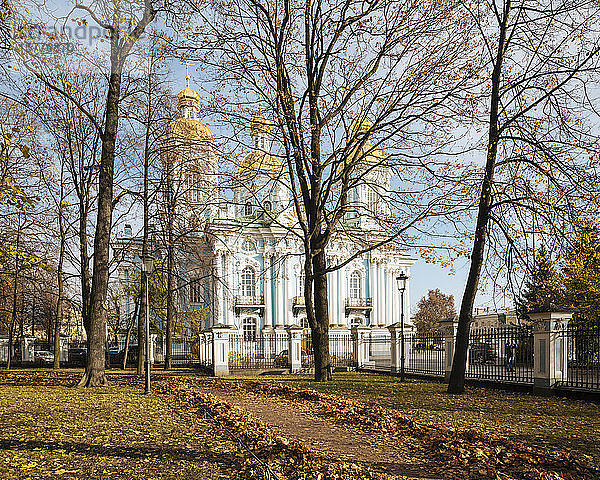 Nikolo-Bogojawlenskij Morskoj Sobor Orthodoxe Kirche  St. Petersburg  Gebiet Leningrad  Russland  Europa